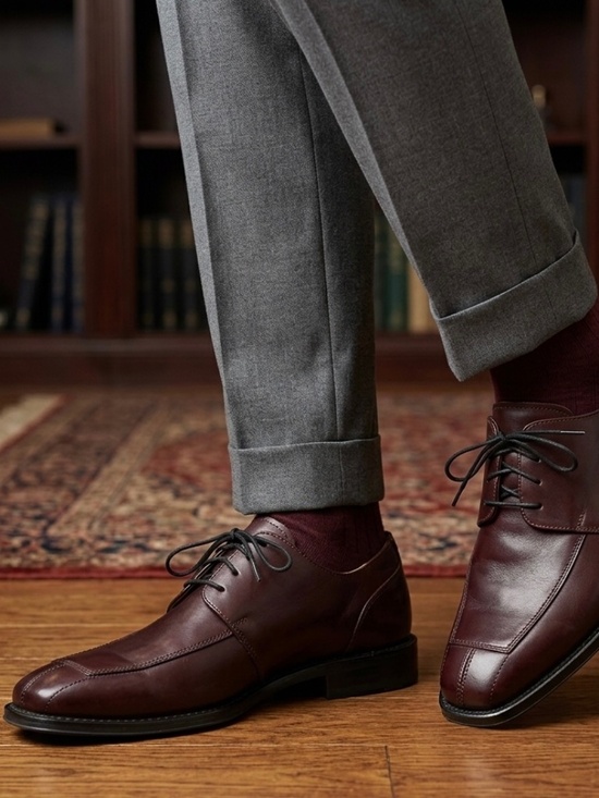 Florsheim Men\'s Size 10 Burgundy Leather Dress Shoes Cap Toe Oxford Elegant main image 7